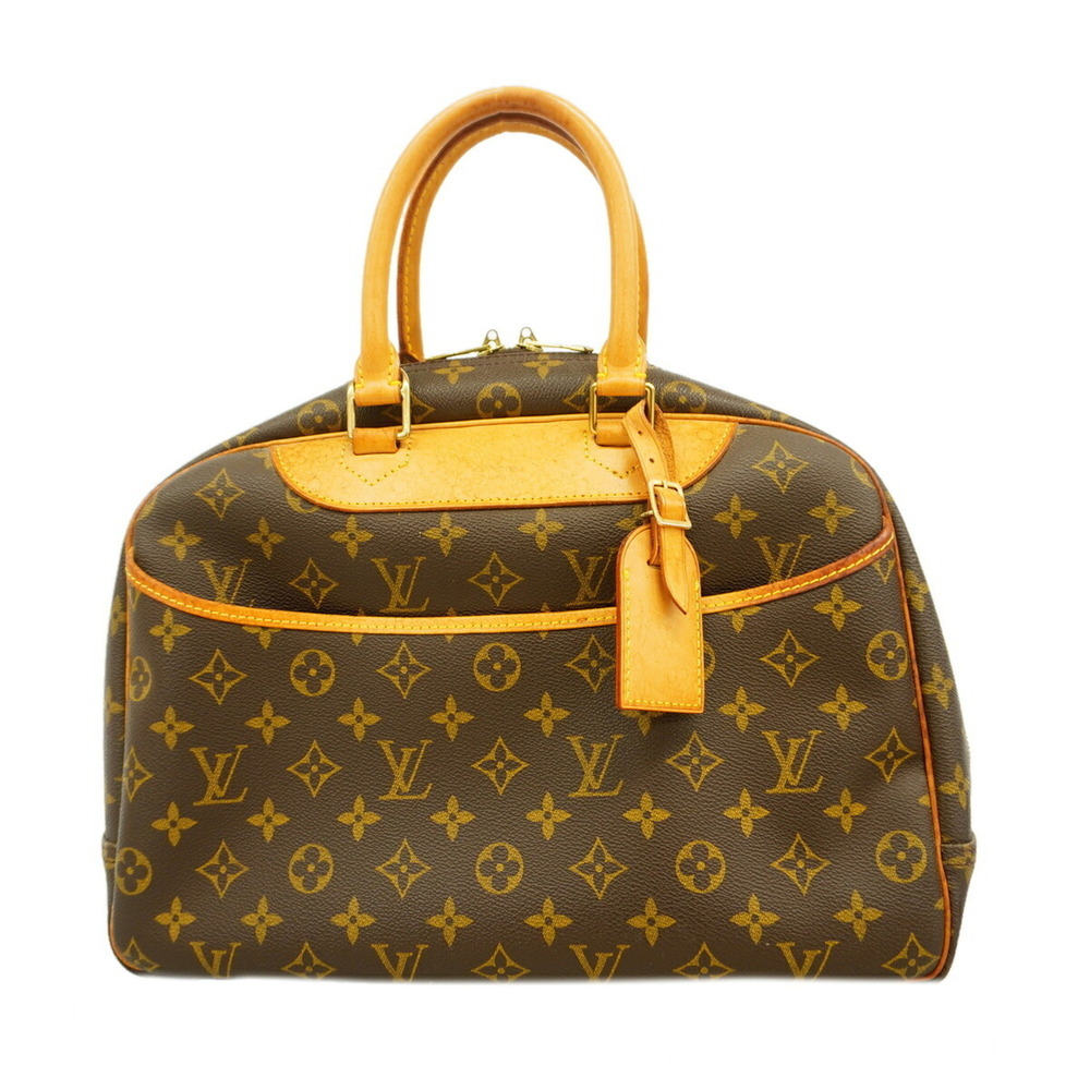 Louis Vuitton Monogram Deauville Handbag M47270 Brown Women's